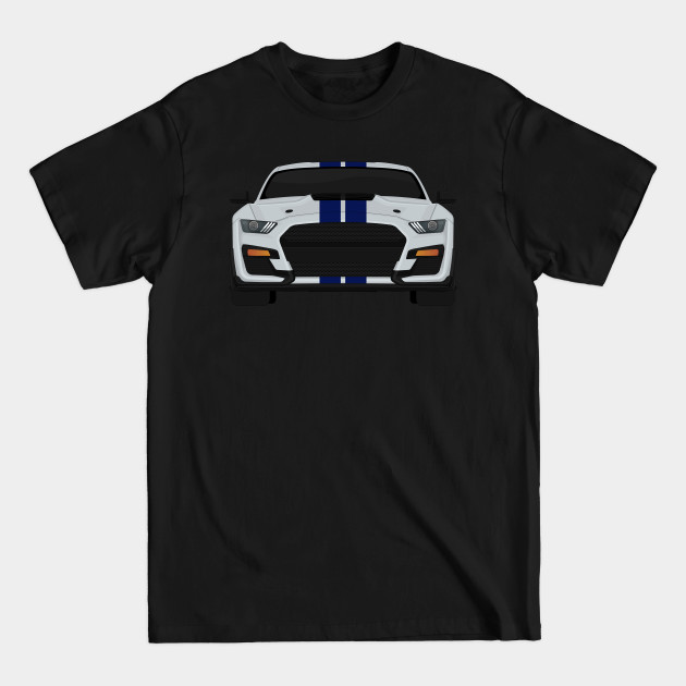 Shelby GT500 2020 Iconic-Silver + Kona-Blue Stripes - Mustang Shelby Gt500 - T-Shirt