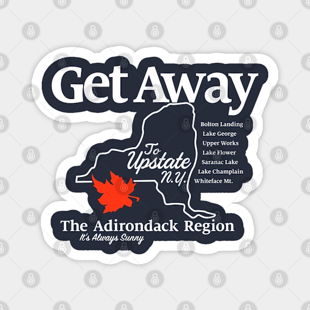 Get Away – Upstate New York Magnet by Rush Creative Tees