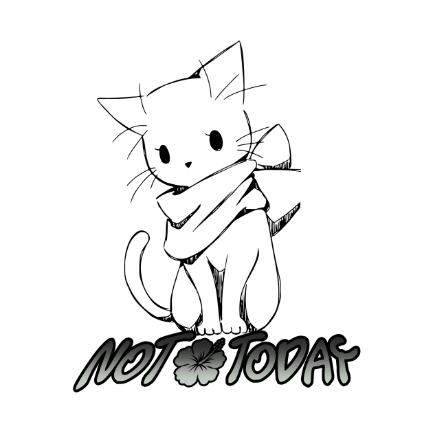 Not today for Sad Cat t-shirt by luxardo ART