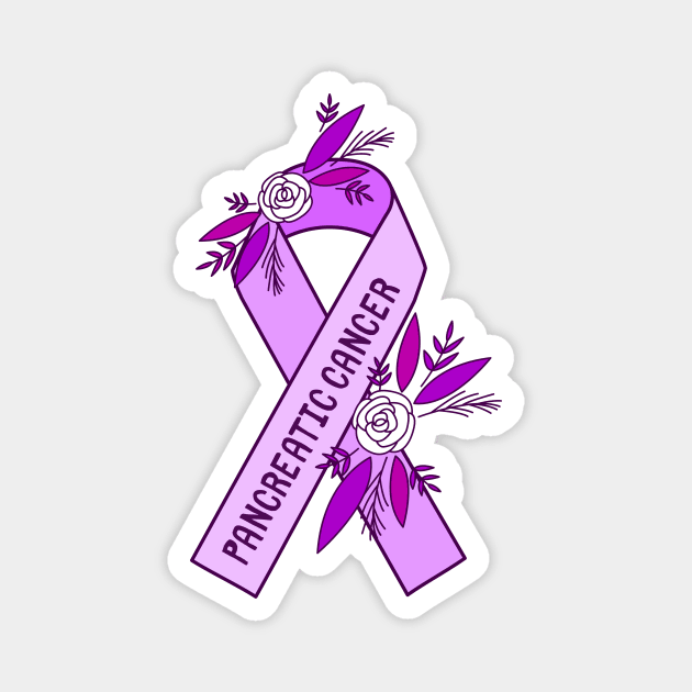 Pancreatic Cancer Awareness Magnet by Sloth Station