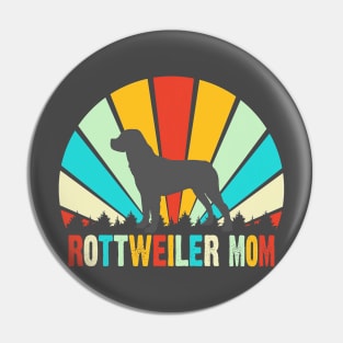 Mom and Rotweilier Dog Mom Pin