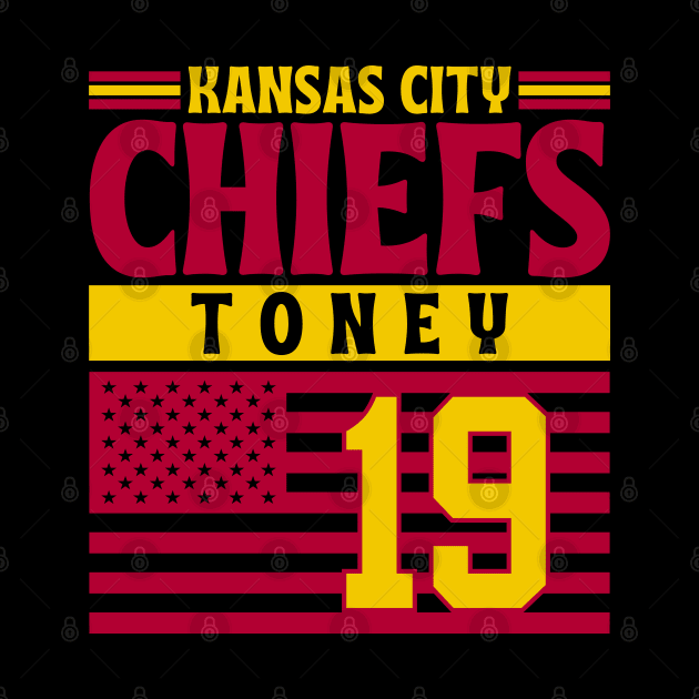 Kansas City Chiefs Toney 19 American Flag Football by Astronaut.co