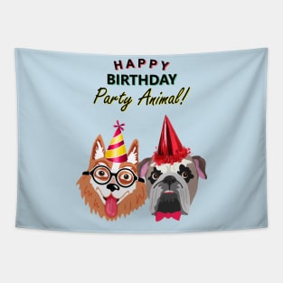 Happy Birthday Party Animal Tapestry