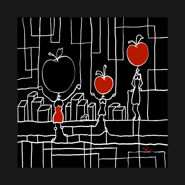 Mondrian Apples by Sarah Curtiss