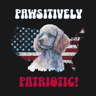 4th of July Independence Day Patriotic Poodle Funny Design for Dog Lovers T-Shirt