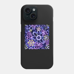 Summer night floral pattern Phone Case