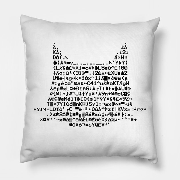 Code Cat Pillow by Loading Artist