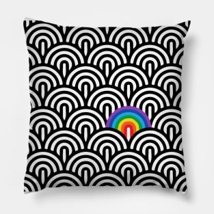 rainbow pattern Pillow