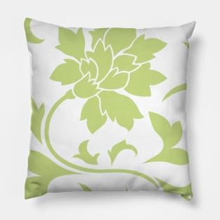 Oriental Flower – Daiquiri Green – Circular Pillow