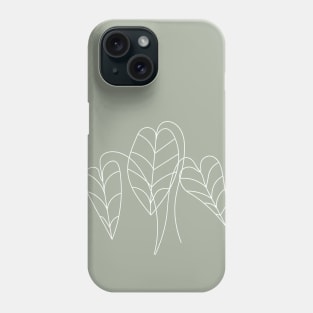 Boho, Sage Green Decor, Line Art, Botanical Phone Case