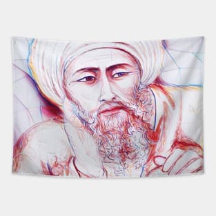 Averroes Portrait | Averroes Artwork | Line Art Tapestry