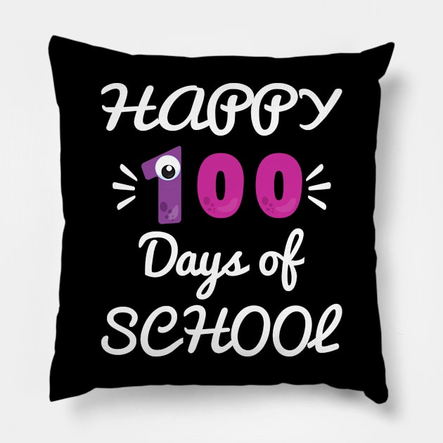 Happy 100 Days of School Pillow by aborefat2018