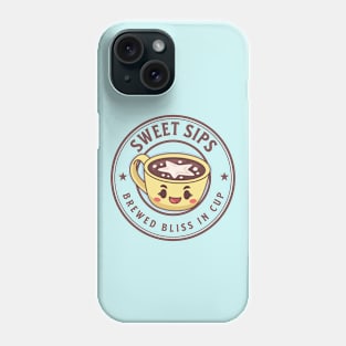 Sweet Sips - Adorable Kawaii Coffee Cup - Coffee Addicts Phone Case