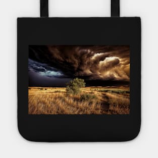 A Large Storm Cell Out on the Plains - Landscape Tote