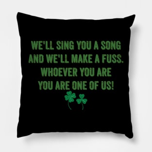 If You're Irish Come Into The Parlor Song Lyric Pillow