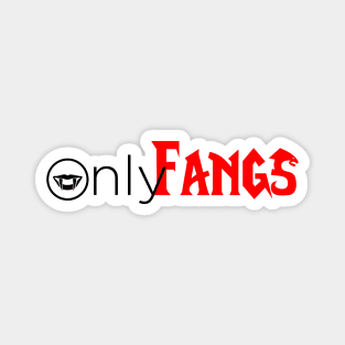 OnlyFangs TShirt – Funny World of Warcraft OnlyFangs Logo Astarion Vampire Bite Gamer Magnet