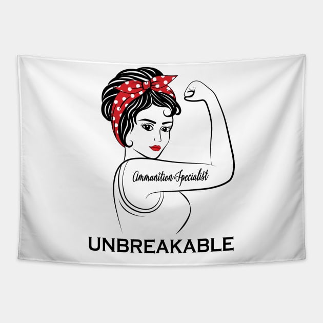 Ammunition Specialist Unbreakable Tapestry by Marc