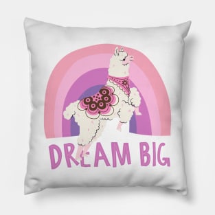 Llama dream big Pillow