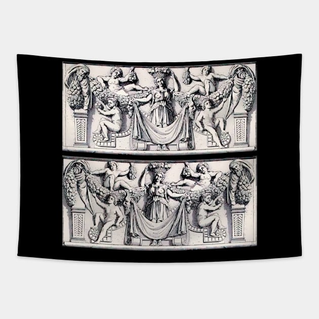 Roman spring secular scene Tapestry by Marccelus