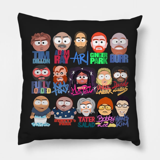 Stand Up Comedy Ultimate Collection - Stand-Up Icons South Park Style Pillow by Ina