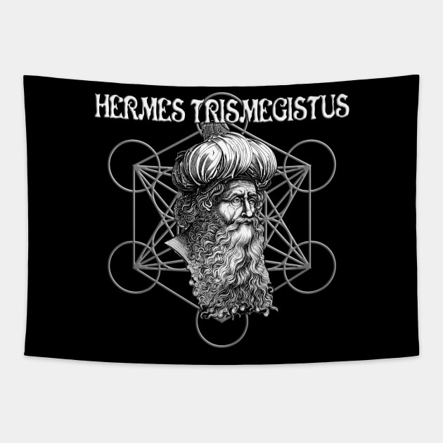 Hermes Trismegistus - Hermeticism Sacred Geometry Alchemy Tapestry by AltrusianGrace