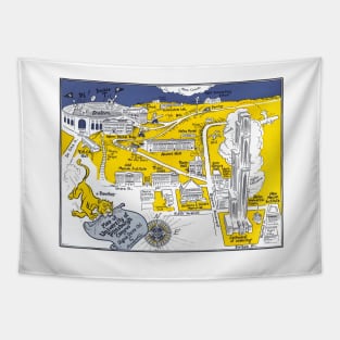 PITTSBURGH University map PENNSYLVANIA  dorm decor graduate Tapestry