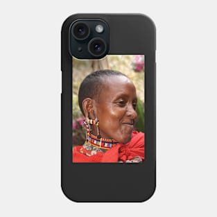 Portrait of a Young Maasai (or Masai) Woman, East Africa Phone Case