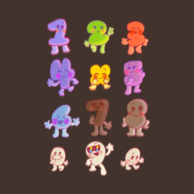 BFB All Numbers Algebraliens Pack by MsBonnie