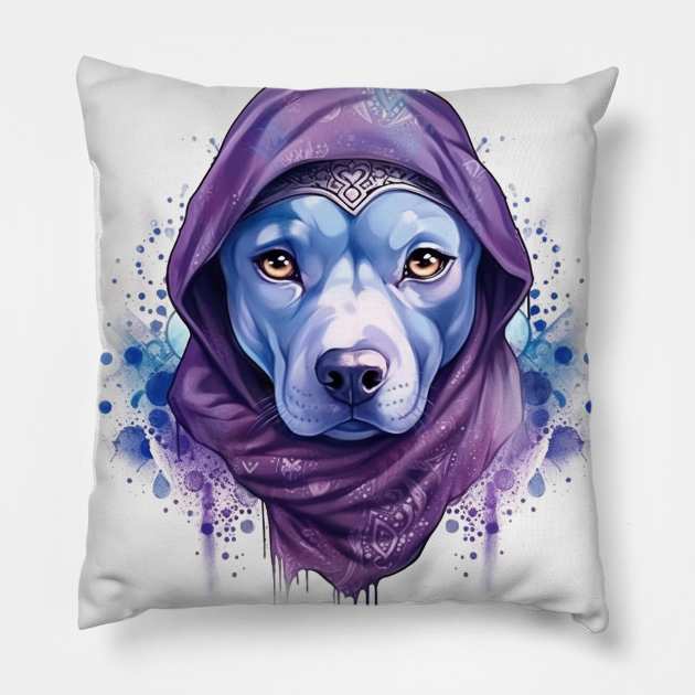 Modest Staffy Pillow by Enchanted Reverie