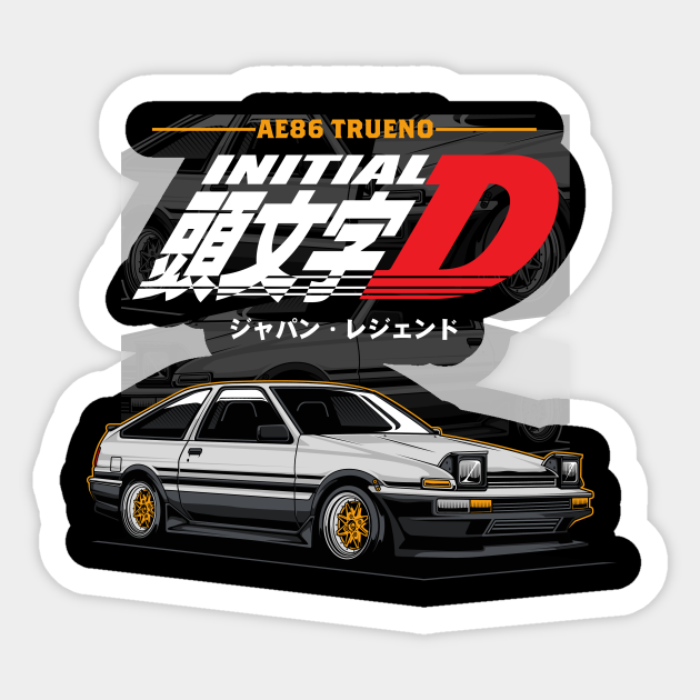 Ae86 Trueno Initial D Ae86 Trueno Sticker Teepublic