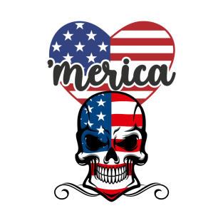 'Merica Skull T-Shirt