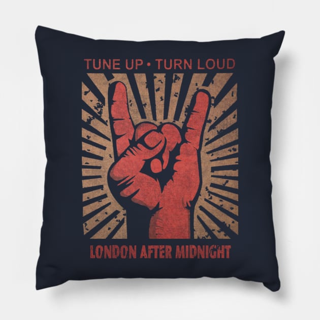 Tune up . Turn Loud London After Midnight Pillow by MenGemeyMashkan