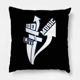 God,music and love Pillow