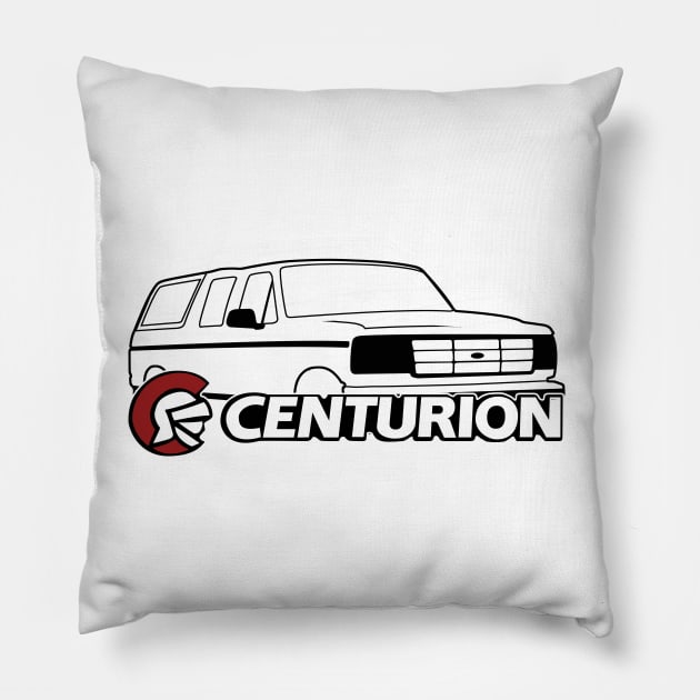 1992-1996 Ford Bronco Centurion Black With Logo Pillow by The OBS Apparel