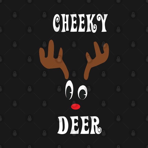 Cheeky Reindeer Deer Red nosed Christmas Deer Hunting Hobbies   Interests by familycuteycom