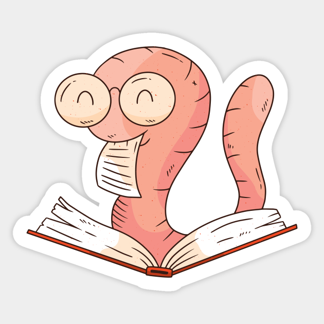 Funny Bookworm Book Reading Cartoon Literature Friends Gift - Bookworm Book Lovers - Sticker | TeePublic Funny Bookworm Book Reading Cartoon Literature Friends Gift - Bookworm Book Lovers - Sticker | TeePublic