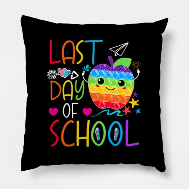 HapLast Day Of School Teacher Student Pop Graduation Pillow by Sink-Lux