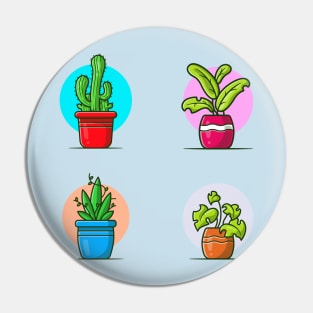 Plant Collection Set Cartoon Pin