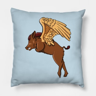 Flying Boar Pillow