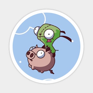 gir on pig Magnet