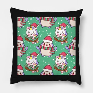 Unicorn Penguin Kawaii Christams Pillow