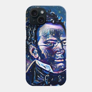 Franz Schubert Dark Night Portrait | Franz Schubert Artwork 4 Phone Case