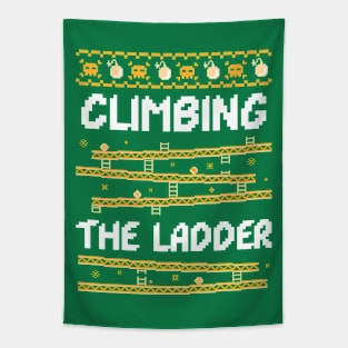 Video Game Ladder Climber Ugly Sweater Tapestry