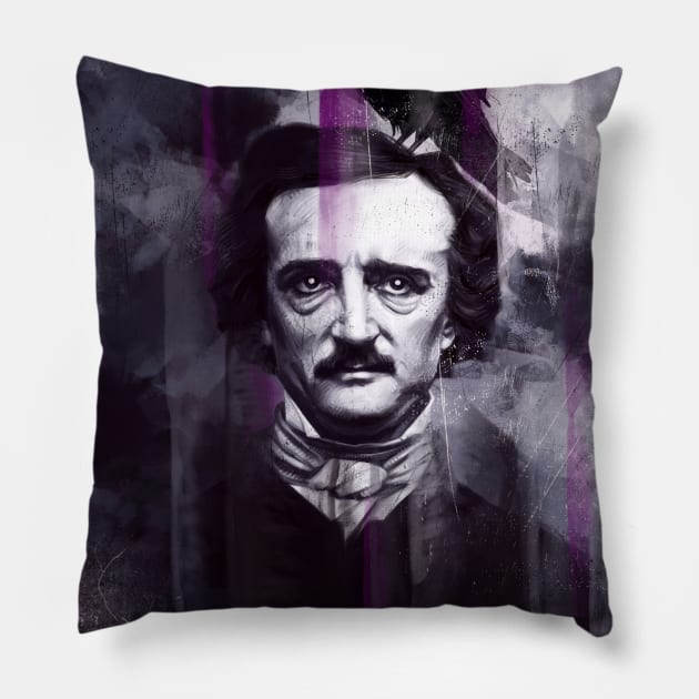 Edgar Allan Poe Pillow by dmitryb1