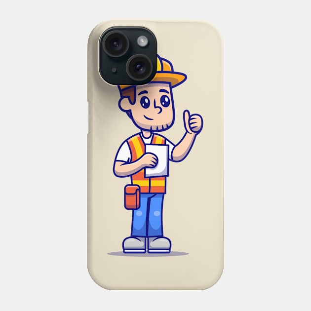 Man Architect Construction Holding Paper Sketch Phone Case by Catalyst Labs