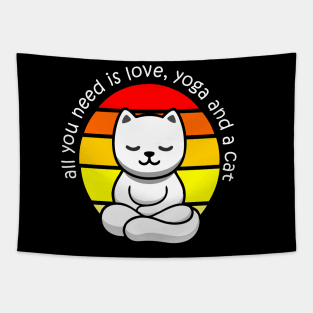 YOGA CAT Tapestry