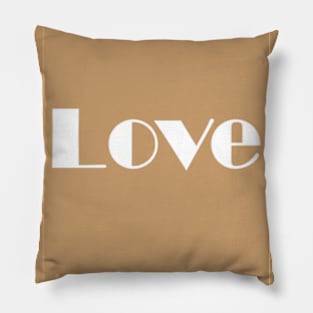 Word love 70s aesthetics design Pillow