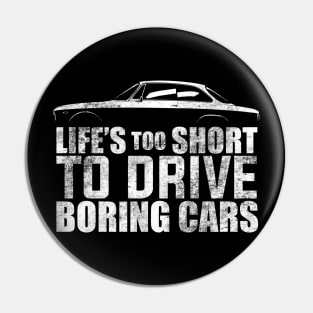 Life’s to Short to Drive Boring Cars Alfa Romeo Bertone Coupé (White Print) Pin