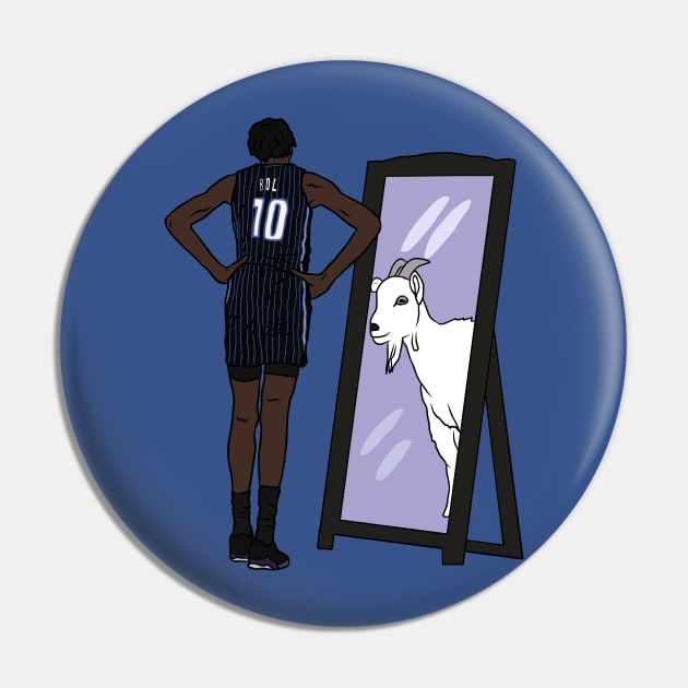 Bol Bol Mirror GOAT Pin by rattraptees