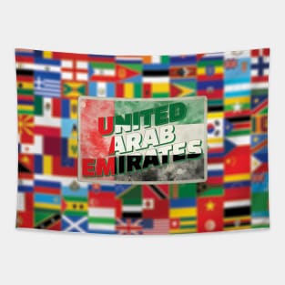 United Arab Emirates vintage style retro souvenir Tapestry